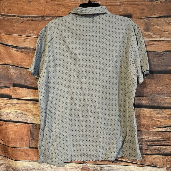 Peter Millar Crown Large Polo Shirt Men's Golf Gray Blue Floral Pattern Outdoor - Picture 4 of 6